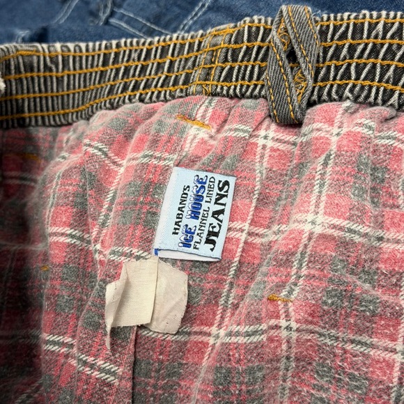 Haband Ice House Flannel Lined Jeans Mens Grey Distressed Elastic Waist 30x30 - Picture 3 of 8